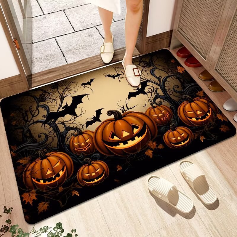 Halloween-Themed Decorative Welcome Mat
