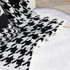 Modern Houndstooth Pattern Throw Blanket