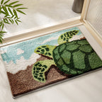 Turtle-Themed Plush Bath Mat
