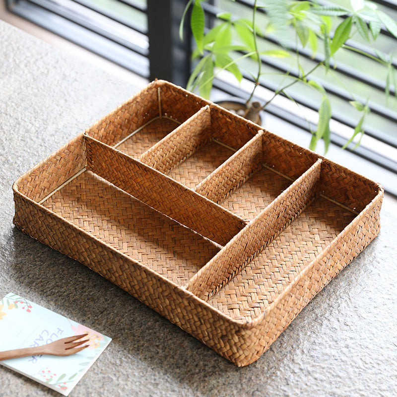 Practical Three-Compartment Storage Basket
