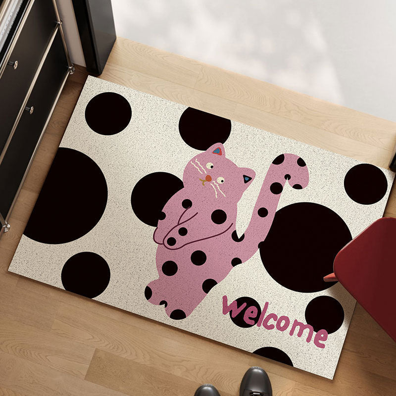 Playful Cat-Themed Decorative Mat