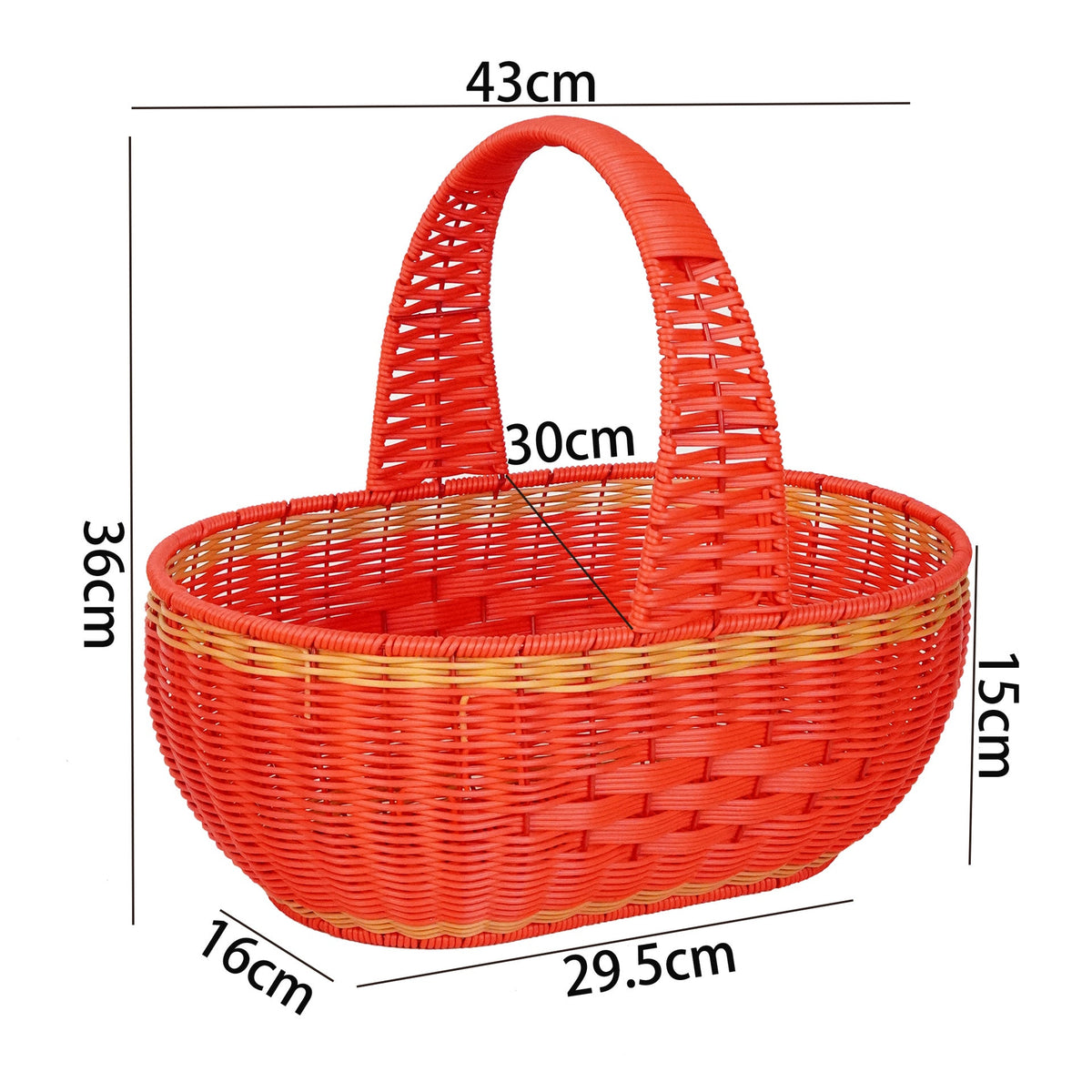 Large Woven Garden Picnic Basket