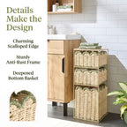 Storage system with woven baskets