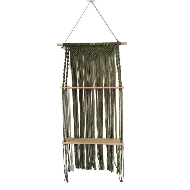 Macrame Hanging Wall Shelf Organizer