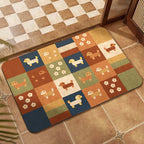 Bunte Bodenmatte im Patchwork-Design