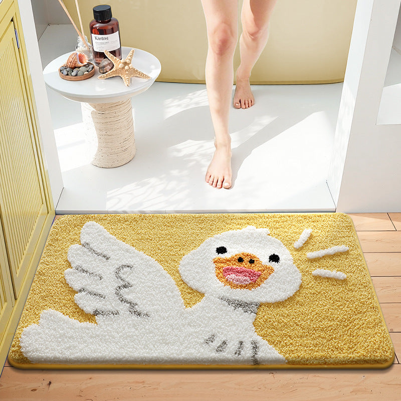 Turtle-Themed Plush Bath Mat