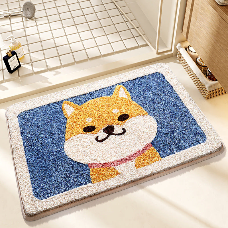 Plush Bunny-Themed Bath Mat