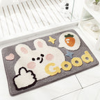 Plush Bunny-Themed Bath Mat