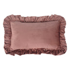 Plush Velvet Ruffled Rectangular Pillow Sham with Hidden Zipper