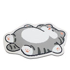 Plush Cartoon Shaped Cat Floor Bath Mat With Non Slip Backing And Memory Foam Padding