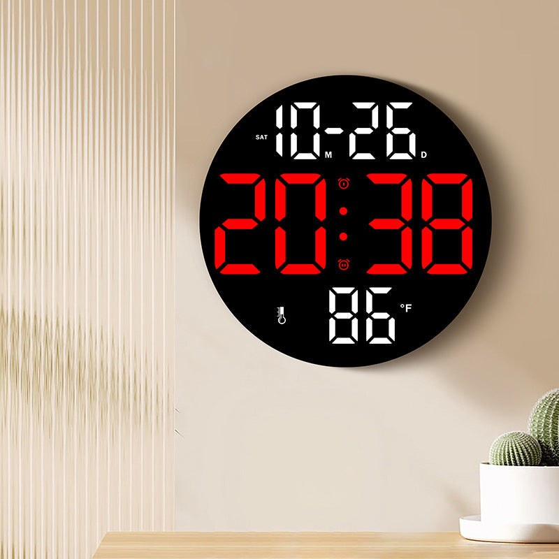 Digital Wall Clock with Temperature and Hygrometer