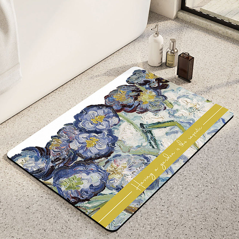 Sunflower-Themed Bath Mat