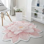 Floral Print Round Area Rug