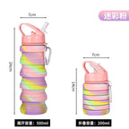 Unisex Collapsible Sports Water Bottle with Carabiner