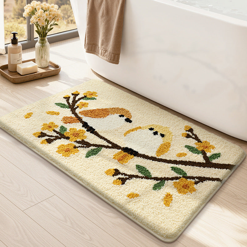 Floral Patterned Bath Mat