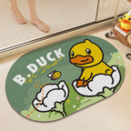 Playful Cartoon Duck Bath Mat