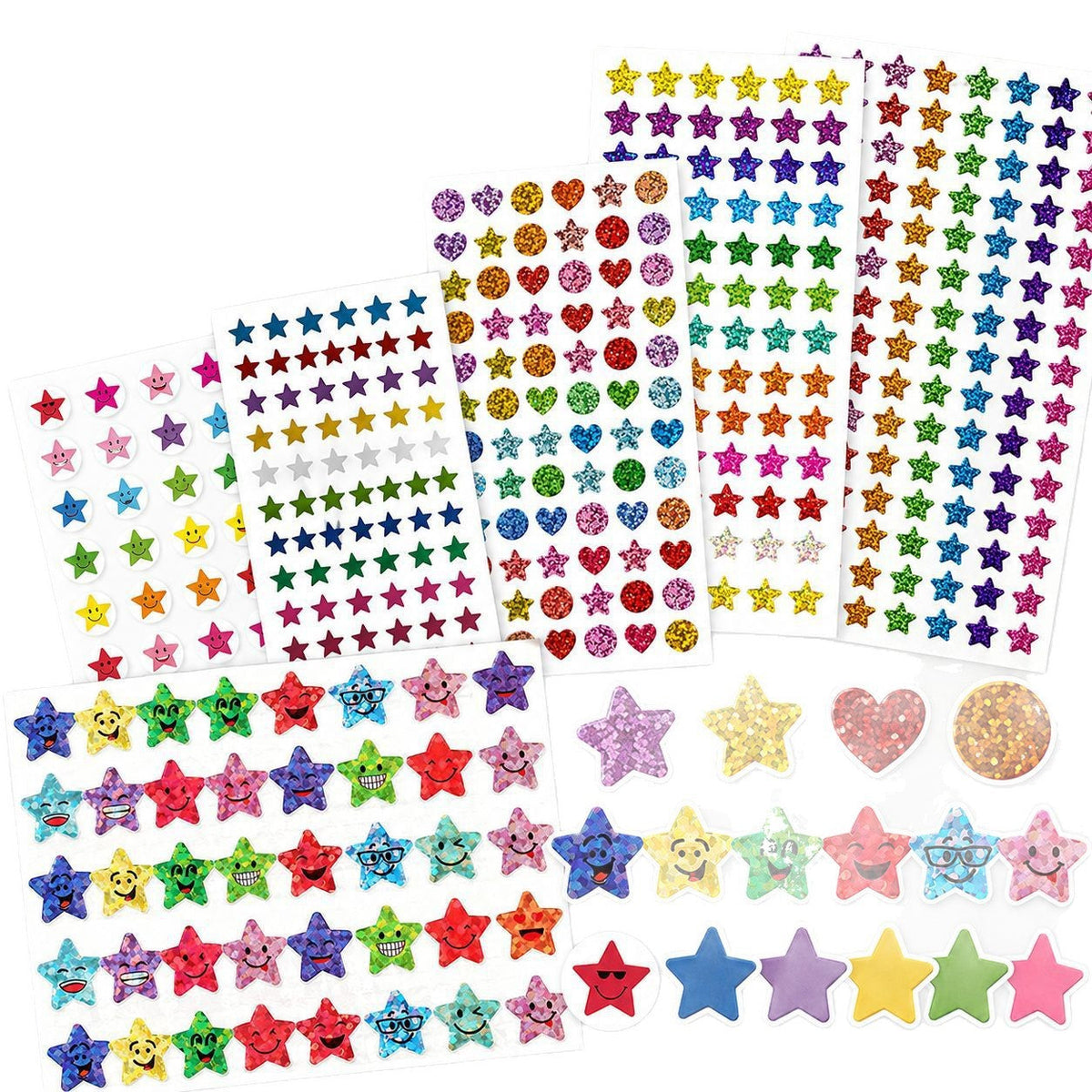 Glitter Star Decorative Sticker Set
