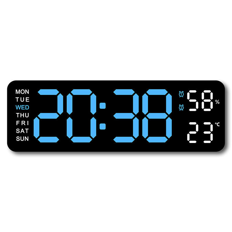Digital Wall Clock with Temperature and Humidity Display