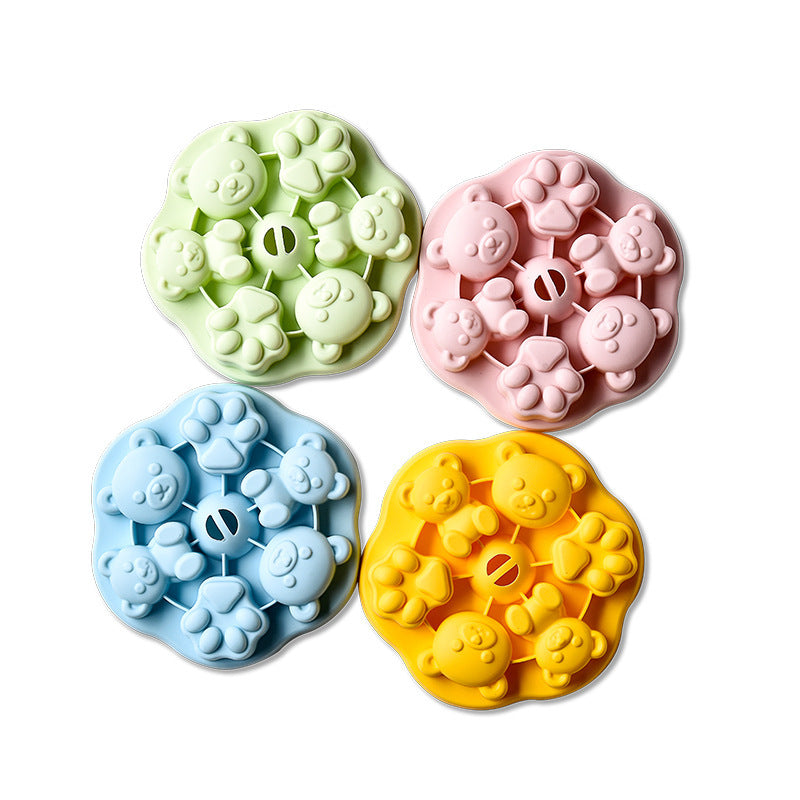 Silicone ice cube mold with animal motifs