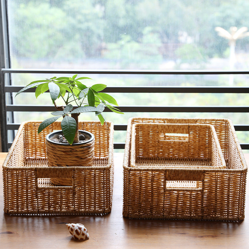 Rectangular Handwoven Storage Organizer