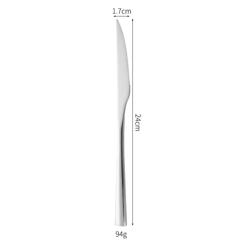 Elegantes Tafelmesser mit geschwungenem Griff