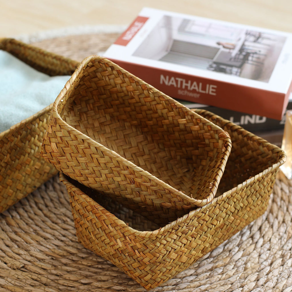 Unisex Natural Woven Storage Basket
