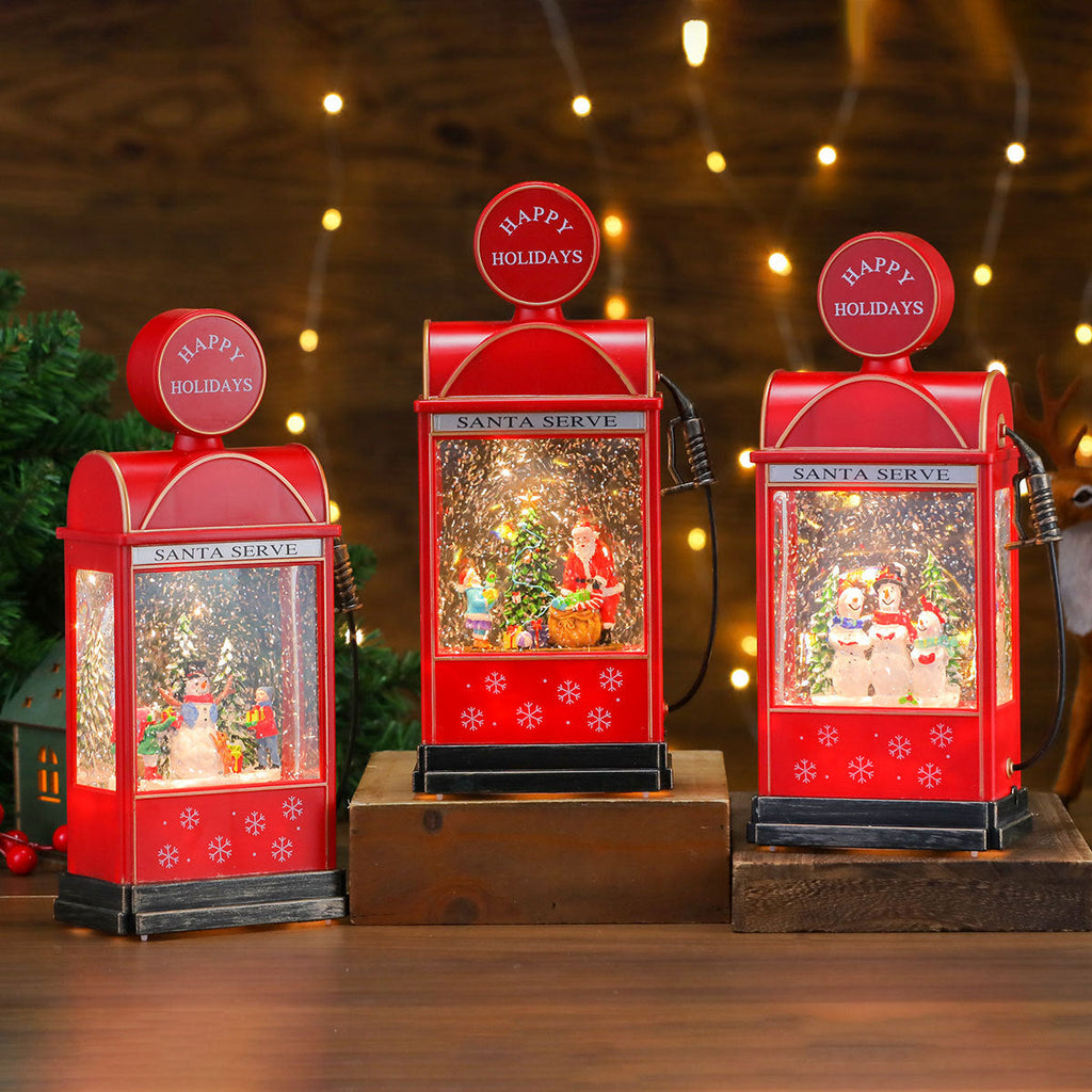 Dekorative beleuchtete Weihnachtsmann-Laterne