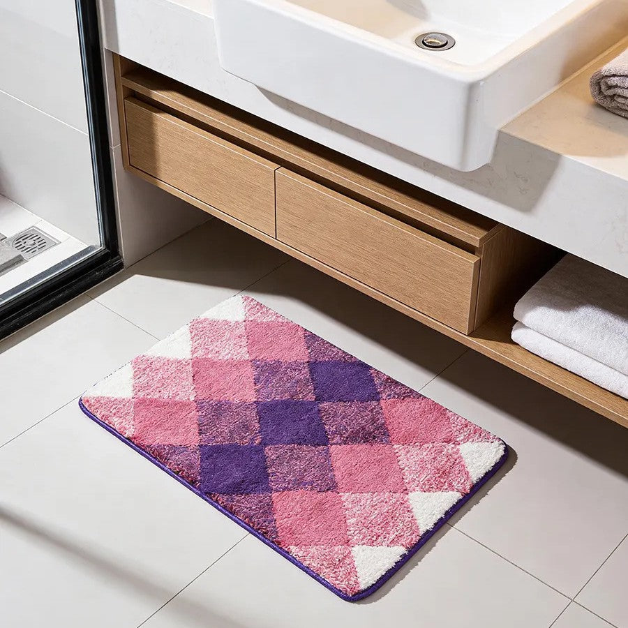 Soft Absorbent Wave Pattern Bath Mat