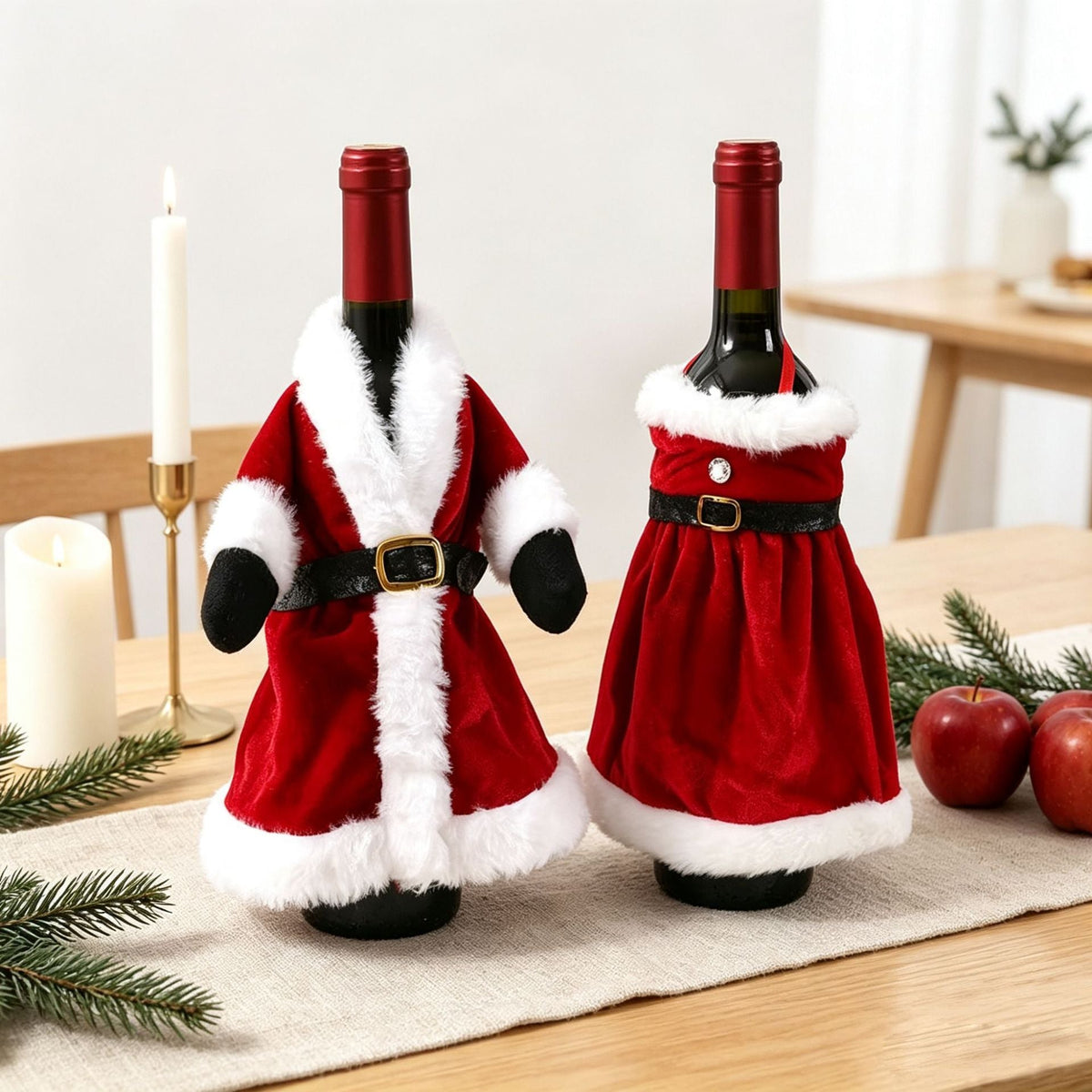 Weihnachtliche Flaschenverpackung