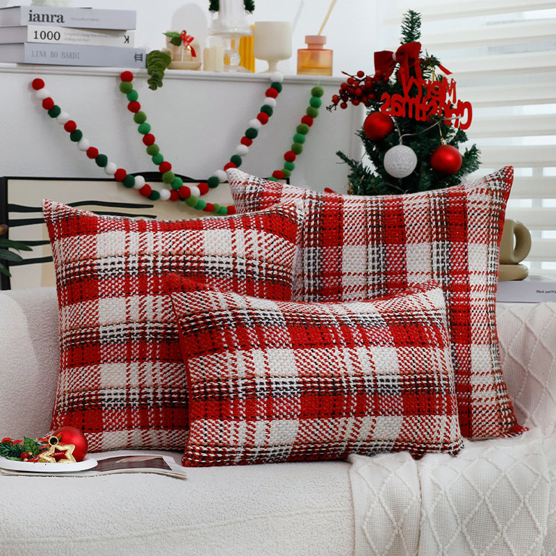 Quadratischer Webkissenbezug im Tweed-Look