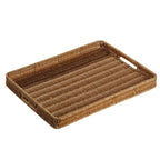 Handcrafted Rectangular Wicker Serving Tray