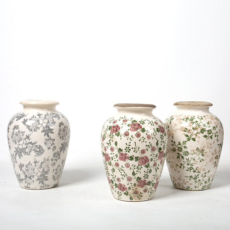 Elegante florale Keramik-Karaffe