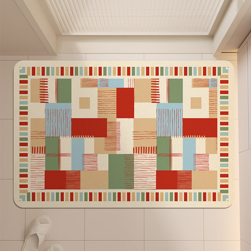 Stylish Geometric Pattern Bath Mat
