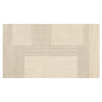 Modern Low-Pile Geometric Area Rug with Subtle Striped Border