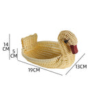 Decorative Woven Duck-Shaped Storage Basket