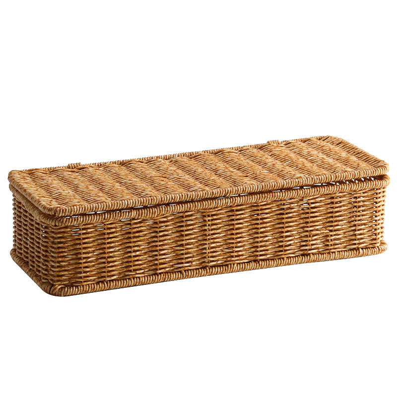 Rectangular Storage Basket with Removable Fabric Insert