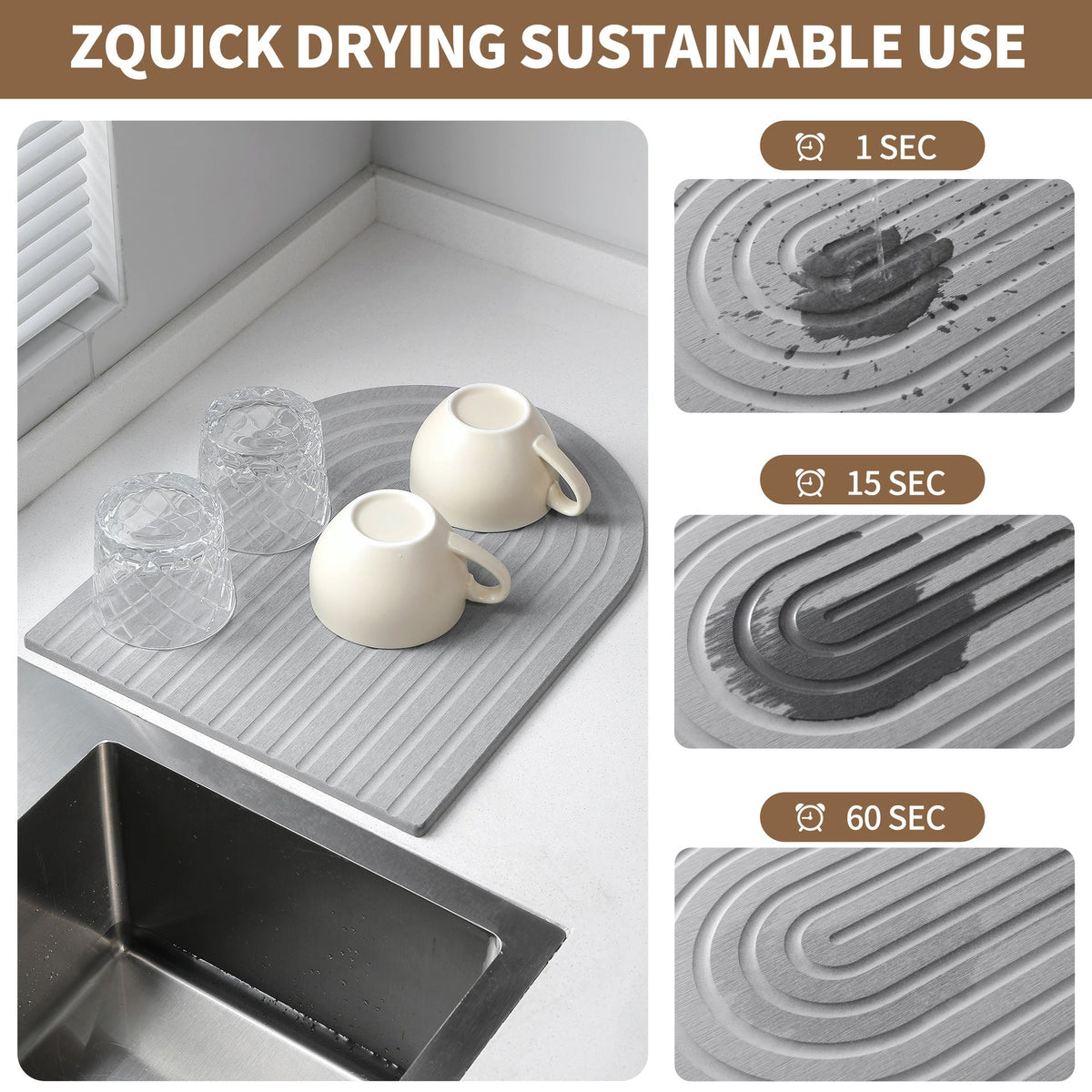 Modern Textured Kitchen Drying Pad