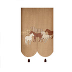 Decorative Cotton-Linen Split Door Curtain