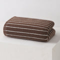 Women's Velour Bath Towel with Striped Design