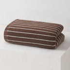 Women's Velour Bath Towel with Striped Design