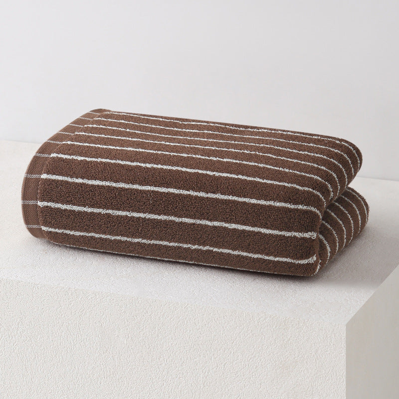 Women's Velour Bath Towel with Striped Design