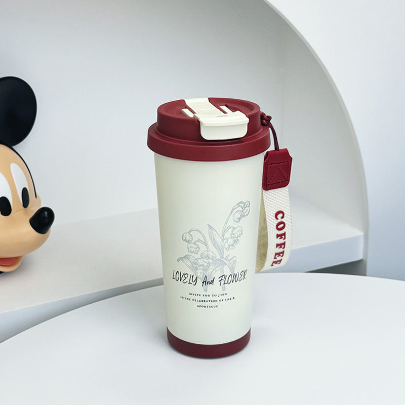 Women's Thermos Cup with Carrying Handle