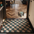 Textured Geometric Entrance Mat