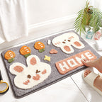 Plush Bunny-Themed Bath Mat