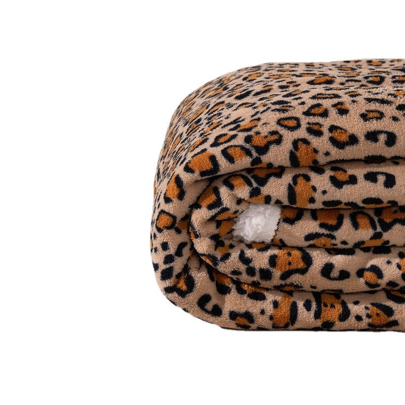 Luxury Leopard Print Throw Blanket