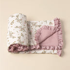 Soft Muslin Baby Blanket with Frill Edging
