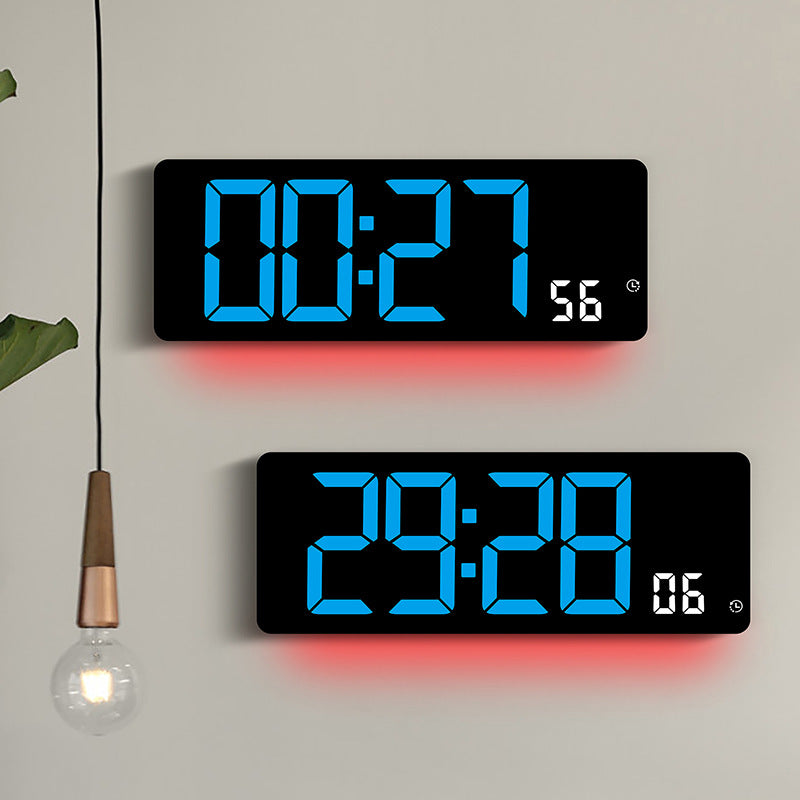Digital Multi-Function Alarm Clock with Color LED Display