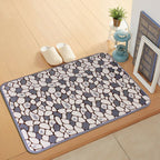 Star-Patterned Plush Bath Mat