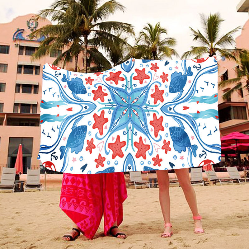 Stranddecke mit Kunst-Design
