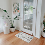 Boho-Badematte aus Baumwolle mit Fransen und geometrischem Rautenmuster